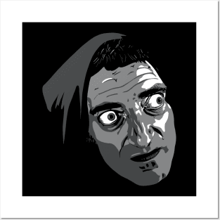 Marty Feldman greyscale Posters and Art